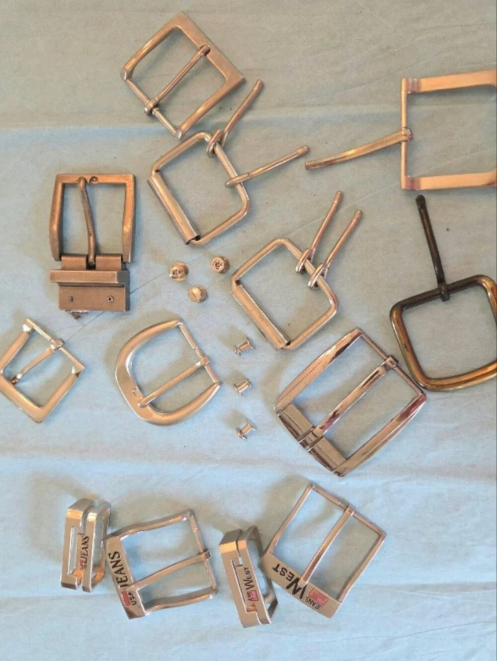 Lot of 11 Belt Buckles Vintage Metal